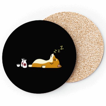 Discover Shiba Inu Sake Drunk Coasters
