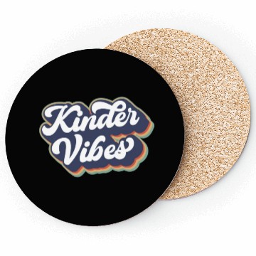 Discover Kinder Vibes Teacher School Time Fun Coasters