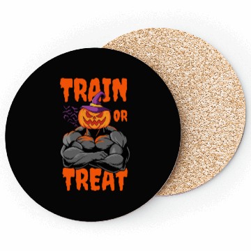 Discover Train Or Treat Muscular Jack O Lanterns Coasters
