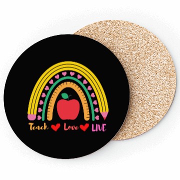 Discover love teach - teacher children school Coasters