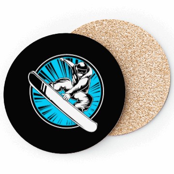 Discover Winter Vacation Snowboarding Snowboarder Coasters