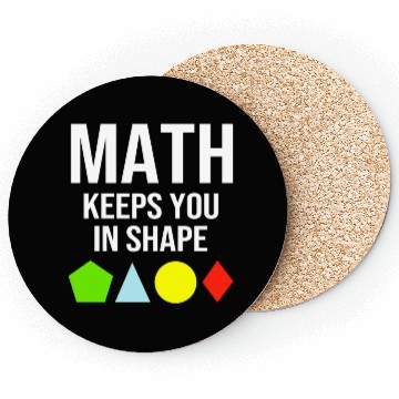 Discover Math Keeps You In Shape Funny Math Teacher Workout Coasters