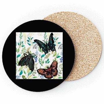 Discover Two Butterflies and A Moth Coasters