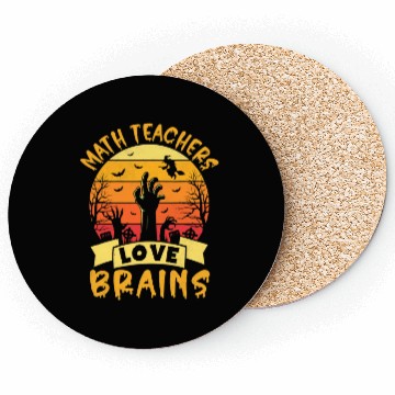 Discover Funny Math Teacher Halloween All Teachers Love Bra Coasters
