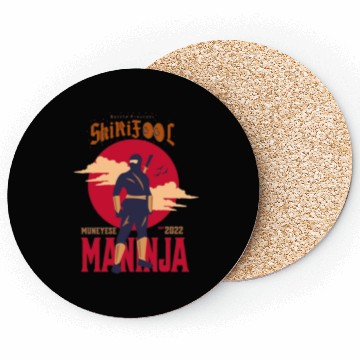 Discover NInja Blue Red SkiriFooL Coasters