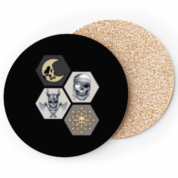 Discover Scary Cool Pirate Skull Halloween Lovers Coasters