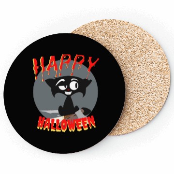 Discover halloween, cat Coasters