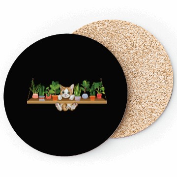 Discover Playful Kitten Plant Owner Cat Lover Coasters