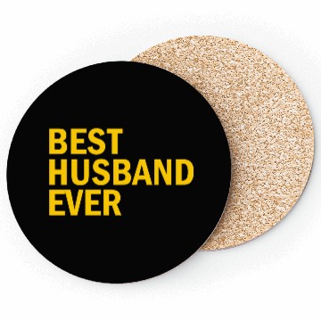 Discover Best Husband Ever (yellow text) Coasters