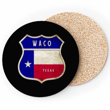 Discover Waco Texas crest flags design Coasters