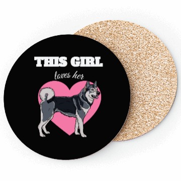 Discover This girl loves her Jämthund, Jamthund Coasters