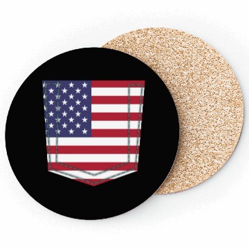 Discover USA pocket flag Coasters