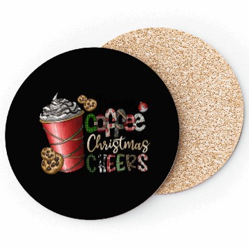 Discover I Run On Coffee And Christmas Cheers Coasters