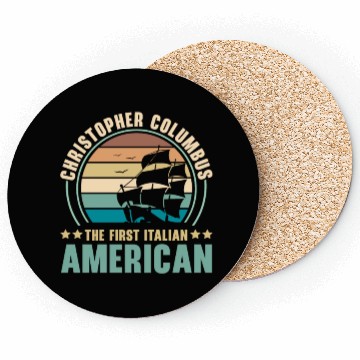 Discover Columbus Day Navigator Ship Christopher Columbus Coasters