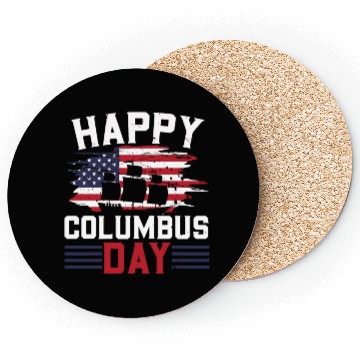 Discover Happy Columbus Day USA Christopher Columbus Coasters