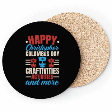 Discover Happy Columbus Day USA Christopher Columbus Coasters