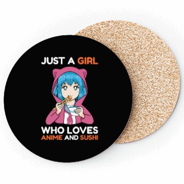 Discover Anime Girl Anime and Sushi Coasters