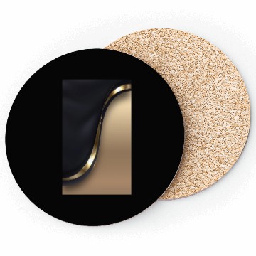 Discover Luxury Elegant Black Gold Wave Coasters