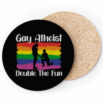Discover Gay LGBTQ Atheist Atheism Anti Religion Securalism Coasters