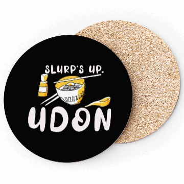 Discover Slurp's Up Udon Noodles Pun Japanese Ramen Pasta D Coasters