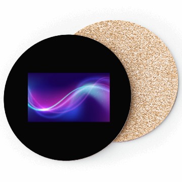 Discover Abstract Blue Pink Waves Coasters