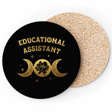 Discover Educational Assistant Boho Moon Coasters