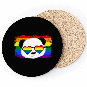 Discover Rainbow Panda Bear LGBT Gay Pride Coasters
