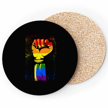 Discover Gay Pride Fist Rainbow Pride Month Coasters