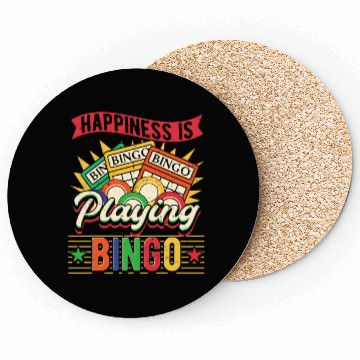 Discover Happiness Is Playing Bingo Coasters