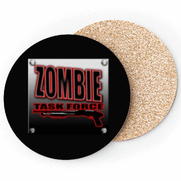 Discover Zombie Task Force Worn Metal Sign Undead shooter Coasters