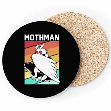 Discover Retro Mothman Cryptid 80s Vintage Mothman Coasters