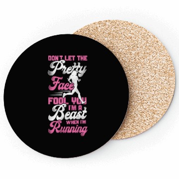 Discover Running Runner Half Marathon Girl Coasters