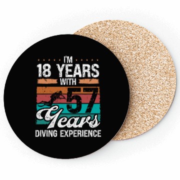 Discover 75 Birthday Idea Scuba Diving 75 Year Old Diver Coasters