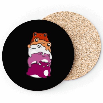 Discover Lesbian Gay Pride Frog Pile Lesbian Gay Gay Flag Coasters