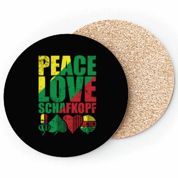 Discover Peace Love Sheepshead Card Game Playing Card Coasters
