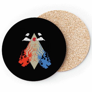 Discover four elements japanese illustration Coasters