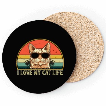 Discover Funny Cat Owner - I Love My Cat Life - Funny Cat Coasters
