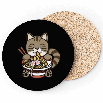 Discover Exotic Shorthair Cat Ramen Noodles Coasters