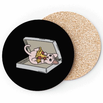 Discover Sphynx Cat Pizza Lover Coasters