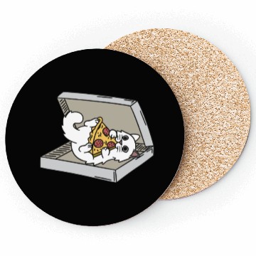 Discover Persian Cat Pizza Lover Coasters