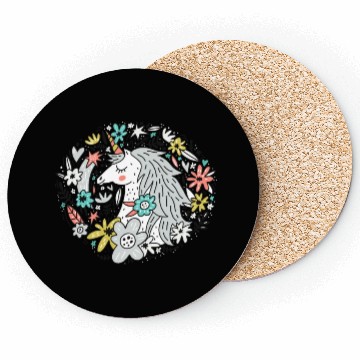 Discover Unicorn and flowers Coasters
