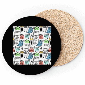 Discover SARAMOM scary pattern Coasters