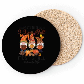 Discover Gnomes I Love Fall Thanksgiving Coasters