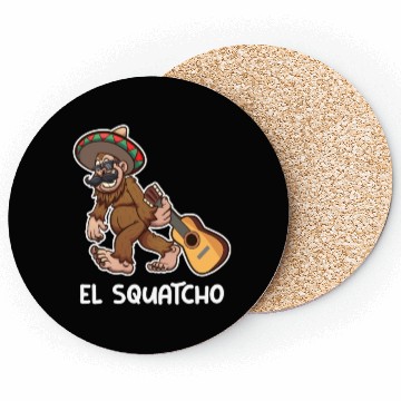 Discover El Squatcho Funny mexican guitar sasquatch Coasters