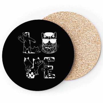 Discover Cat LOVE Cats I Cute Cat Lover I Cat Owner LOVE Ca Coasters
