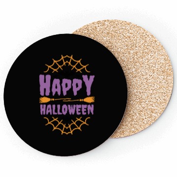 Discover Happy Halloween Cat Pumpkin Coasters