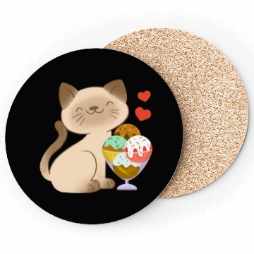 Discover Ice Cream Cat Lover Coasters