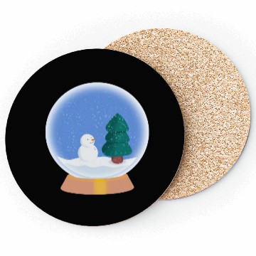Discover Snow man snow globe Coasters