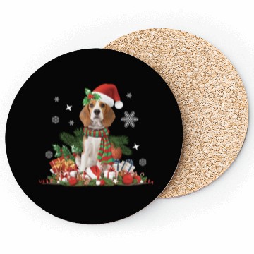 Discover Christmas Beagle Dog Cute Coasters