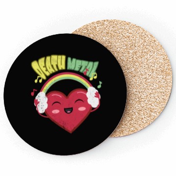Discover Death Metal Cute Heart Coasters